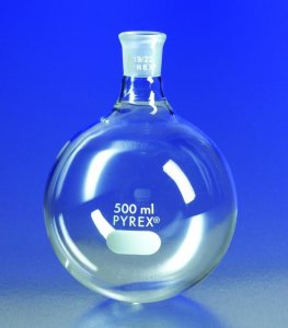 Pyrex round-bottom boiling flask, short neck CLS4321100-1EA
