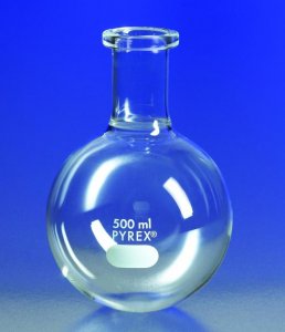 Pyrex round-bottom boiling flask, short ring neck CLS4260500-1EA