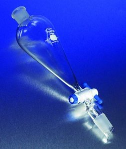 Pyrex Squibb separatory funnel, jointed top and bottom, PTFE stopcock CLS6413125-4EA