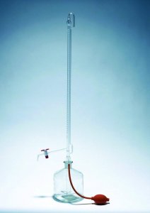 Pyrex Burettes, class AS, automatic zero with PTFE key SLW3296/04AS-1EA