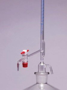 Pyrex Burettes, Schellbach, automatic zero, class AS, PTFE stopcock SLW3396/02AS-1EA