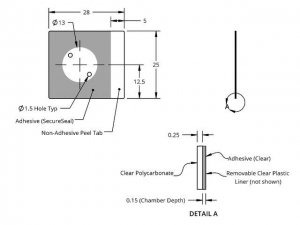 Grace Bio-Labs HybriWell sealing system, SecureSeal adhesive chamber 