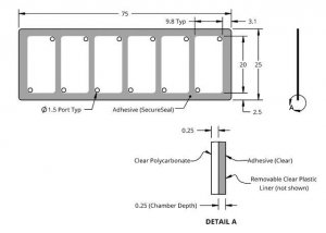 Grace Bio-Labs HybriWell sealing system, SecureSeal adhesive chamber GBL612107-100PAK