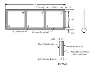 Grace Bio-Labs HybriWell sealing system, SecureSeal adhesive chamber GBL612106-100PAK