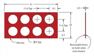 Grace Bio-Labs Press-To-Seal silicone isolator, No PSA GBL664501-25EA