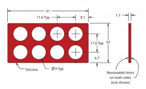 Grace Bio-Labs Press-To-Seal silicone isolator, No PSA GBL664201-25EA