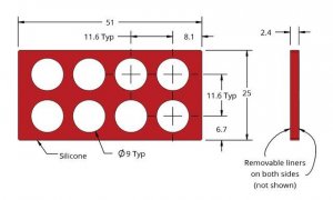 Grace Bio-Labs Press-To-Seal silicone isolator, No PSA GBL664301-25EA