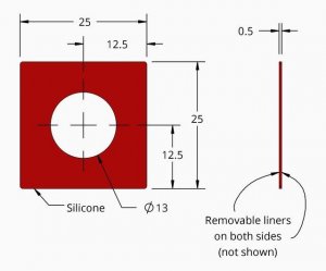 Grace Bio-Labs Press-To-Seal silicone isolator, No PSA GBL664507-25EA