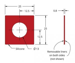 Grace Bio-Labs Press-To-Seal silicone isolator, No PSA GBL664107-25EA