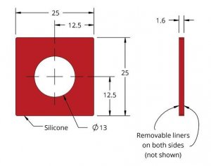 Grace Bio-Labs Press-To-Seal silicone isolator, No PSA GBL664207-25EA