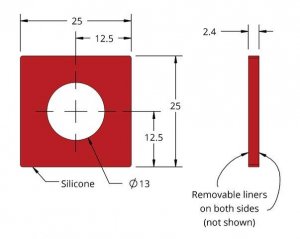 Grace Bio-Labs Press-To-Seal silicone isolator, No PSA GBL664307-25EA