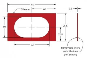Grace Bio-Labs Press-To-Seal silicone isolator, No PSA GBL664503-25EA