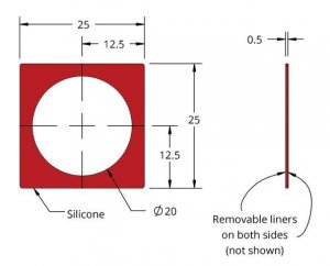 Grace Bio-Labs Press-To-Seal silicone isolator, No PSA GBL664504-25EA