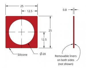 Grace Bio-Labs Press-To-Seal silicone isolator, No PSA GBL664104-25EA