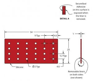 Grace Bio-Labs Press-To-Seal silicone isolator, PSA both sides GBL666108-25EA