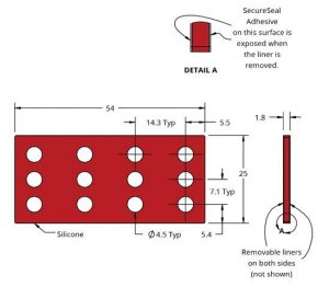 Grace Bio-Labs Press-To-Seal silicone isolator, PSA both sides GBL666206-25EA