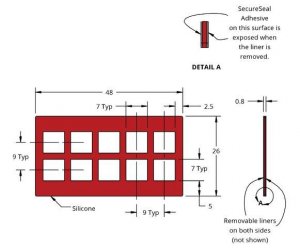Grace Bio-Labs Press-To-Seal silicone isolator, PSA both sides GBL666516-25EA
