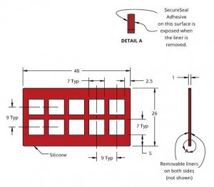Grace Bio-Labs Press-To-Seal silicone isolator, PSA both sides GBL666116-25EA