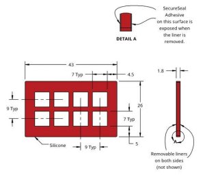 Grace Bio-Labs Press-To-Seal silicone isolator, PSA both sides GBL666215-25EA
