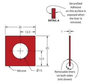 Grace Bio-Labs Press-To-Seal silicone isolator, PSA both sides GBL666107-25EA
