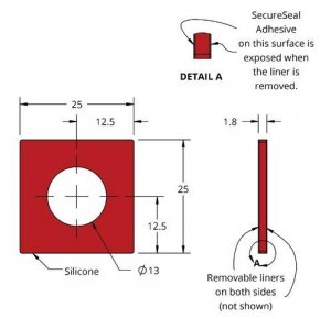 Grace Bio-Labs Press-To-Seal silicone isolator, PSA both sides GBL666207-25EA