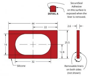 Grace Bio-Labs Press-To-Seal silicone isolator, PSA both sides GBL666303-25EA