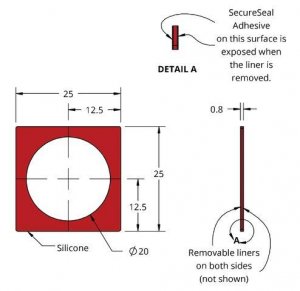 Grace Bio-Labs Press-To-Seal silicone isolator, PSA both sides GBL666504-25EA