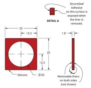 Grace Bio-Labs Press-To-Seal silicone isolator, PSA both sides GBL666204-25EA