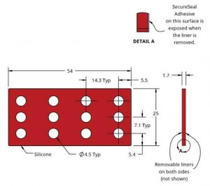 Grace Bio-Labs Press-To-Seal silicone isolator, PSA one side GBL665206-25EA