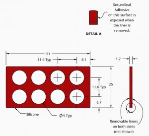 Grace Bio-Labs Press-To-Seal silicone isolator, PSA one side GBL665201-25EA