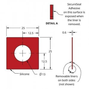 Grace Bio-Labs Press-To-Seal silicone isolator, PSA one side GBL665507-25EA