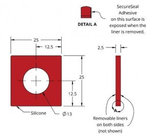Grace Bio-Labs Press-To-Seal silicone isolator, PSA one side GBL665307-25EA