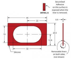 Grace Bio-Labs Press-To-Seal silicone isolator, PSA one side GBL665103-25EA