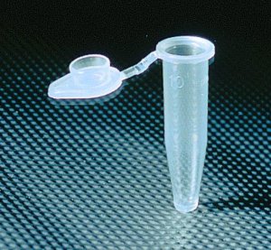 PCR microtubes with attached caps 
