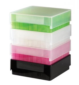 81-Well microtube storage box, for 1.5-2.0 mL tubes HS120039
