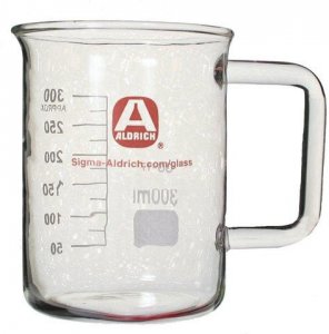 Aldrich glass beaker with handle 