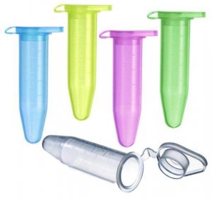 Centrifuge tubes with attached cap 