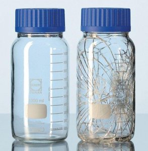 Duran GLS 80 Protect wide mouth graduated laboratory bottles 