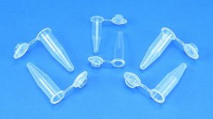 Microcentrifuge tubes with attached lid 