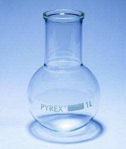 Pyrex Boiling flask, round bottom, wide neck SLW1120/22D-10EA