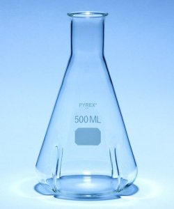 Pyrex Erlenmeyer flask, narrow neck baffled SLW1134/14-1EA