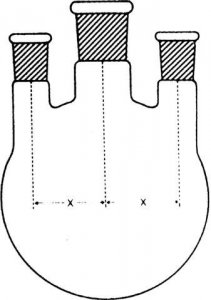 Quickfit three-neck round-bottom flasks with vertical necks Z303631-1EA