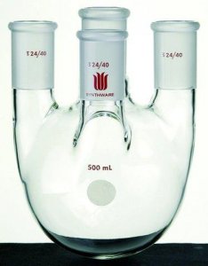 Synthware four-neck round-bottom flask with vertical side necks SYNF218500-1EA