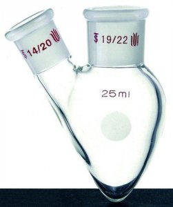 Synthware two neck pear shaped flask SYNF341200-1EA