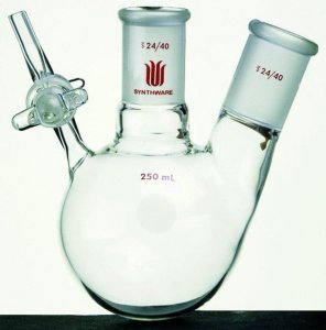 Synthware two neck reaction flask with glass stopcock SYNF164100-1EA