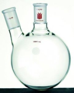 Synthware two neck round bottom flask with angled side neck SYNF41611L-1EA