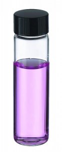 WHEATON clear sample vial with rubber lined cap packed in partitioned tray DWK224885-144EA