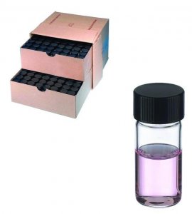 WHEATON Shorty Vials clear with PTFE faced rubber lined cap packed in partitioned tray DWKW224607-200EA