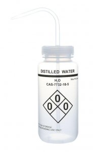 Wide mouth safety labelled wash bottle HS120251