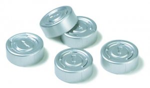 Aluminum crimp seal (without septum), silver aluminum 27016